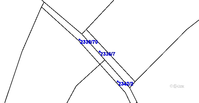 Parcela st. 2336/7 v KÚ Makov u Jistebnice, Katastrální mapa
