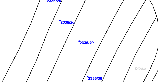 Parcela st. 2336/29 v KÚ Makov u Jistebnice, Katastrální mapa
