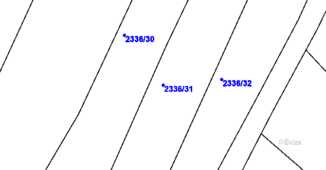Parcela st. 2336/31 v KÚ Makov u Jistebnice, Katastrální mapa