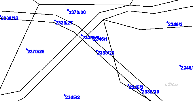 Parcela st. 2338/29 v KÚ Makov u Jistebnice, Katastrální mapa