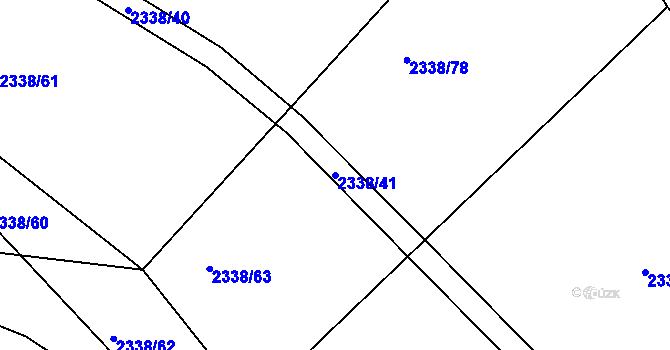 Parcela st. 2338/41 v KÚ Makov u Jistebnice, Katastrální mapa