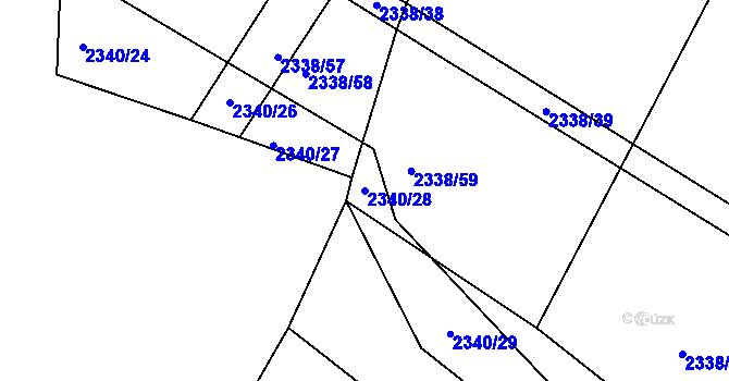 Parcela st. 2340/28 v KÚ Makov u Jistebnice, Katastrální mapa