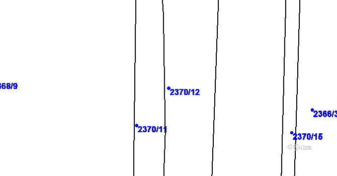 Parcela st. 2370/12 v KÚ Makov u Jistebnice, Katastrální mapa