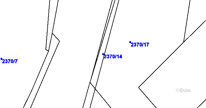 Parcela st. 2370/14 v KÚ Makov u Jistebnice, Katastrální mapa