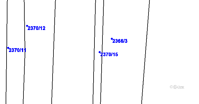 Parcela st. 2370/15 v KÚ Makov u Jistebnice, Katastrální mapa