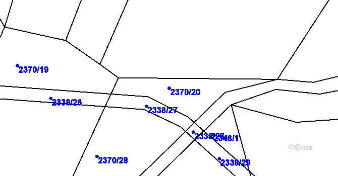 Parcela st. 2370/20 v KÚ Makov u Jistebnice, Katastrální mapa
