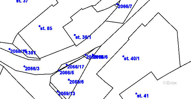 Parcela st. 2066/19 v KÚ Makov u Jistebnice, Katastrální mapa