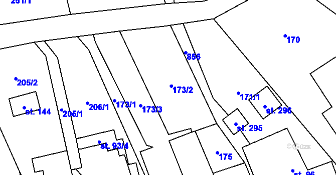 Parcela st. 145 v KÚ Makov u Litomyšle, Katastrální mapa