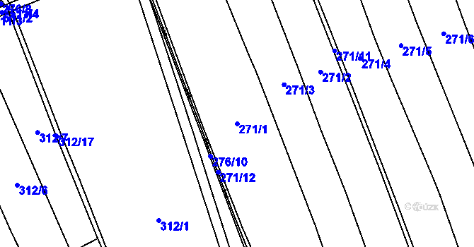 Parcela st. 271/1 v KÚ Makov u Litomyšle, Katastrální mapa