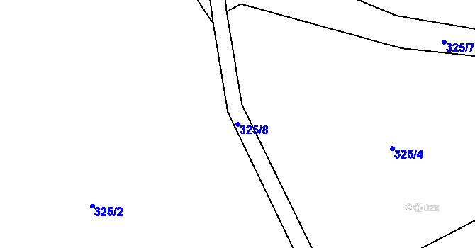 Parcela st. 325/8 v KÚ Makov u Litomyšle, Katastrální mapa