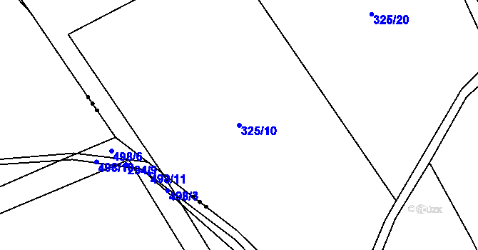 Parcela st. 325/10 v KÚ Makov u Litomyšle, Katastrální mapa