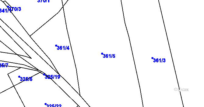 Parcela st. 361/5 v KÚ Makov u Litomyšle, Katastrální mapa