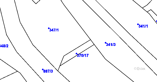 Parcela st. 370/16 v KÚ Makov u Litomyšle, Katastrální mapa
