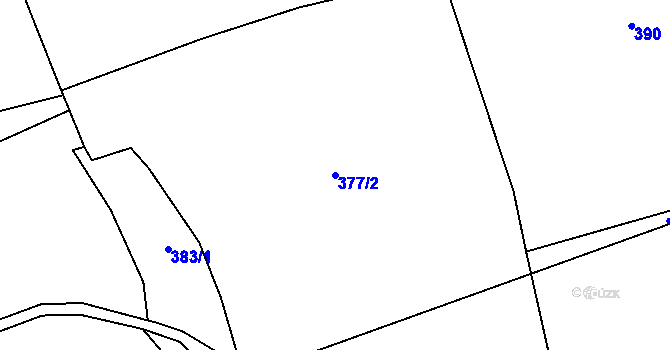 Parcela st. 377/2 v KÚ Makov u Litomyšle, Katastrální mapa