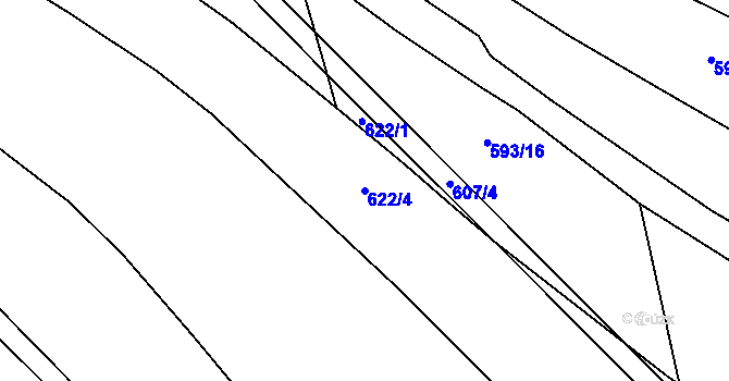 Parcela st. 622/4 v KÚ Makov u Litomyšle, Katastrální mapa