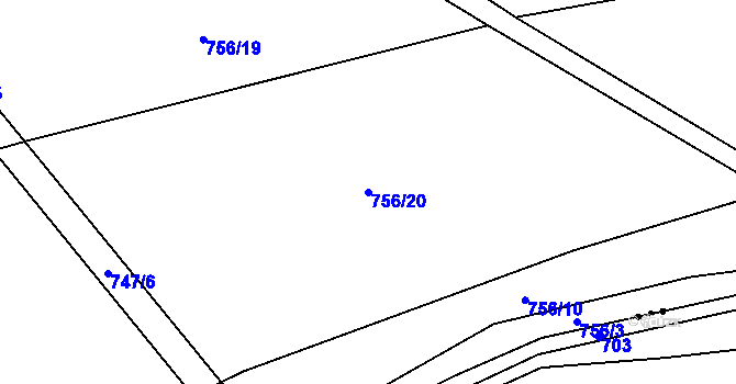 Parcela st. 756/20 v KÚ Makov u Litomyšle, Katastrální mapa