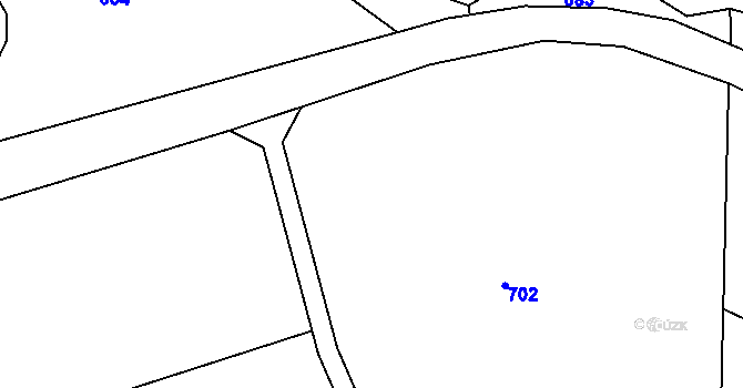 Parcela st. 136/1 v KÚ Makov, Katastrální mapa