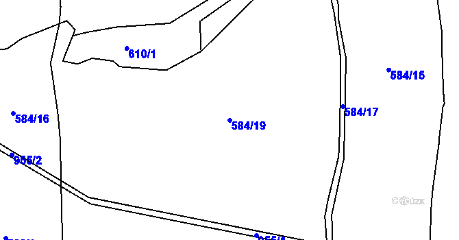 Parcela st. 584/19 v KÚ Malá Bukovina, Katastrální mapa