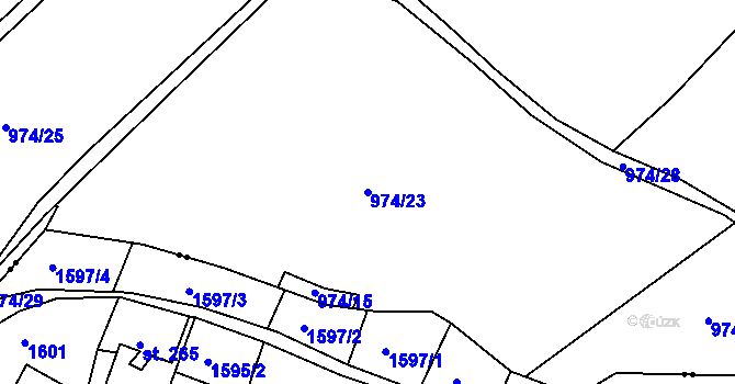 Parcela st. 974/23 v KÚ Malá Bukovina, Katastrální mapa