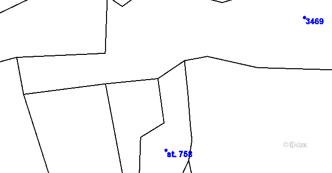 Parcela st. 46 v KÚ Malá Bystřice, Katastrální mapa