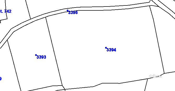 Parcela st. 372 v KÚ Malá Bystřice, Katastrální mapa