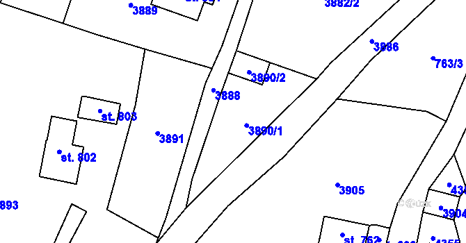 Parcela st. 766/10 v KÚ Malá Bystřice, Katastrální mapa