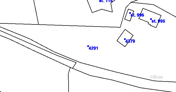 Parcela st. 4291 v KÚ Malá Bystřice, Katastrální mapa