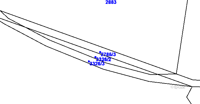 Parcela st. 2786/3 v KÚ Malá Bystřice, Katastrální mapa