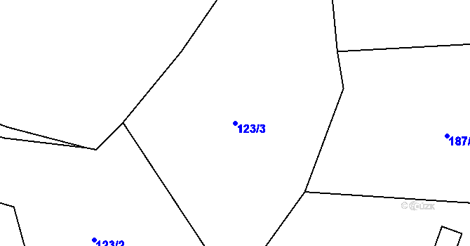 Parcela st. 123/3 v KÚ Malá Hraštice, Katastrální mapa