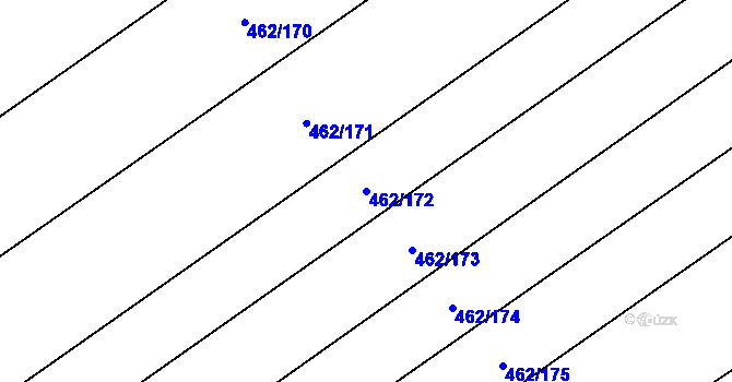 Parcela st. 462/172 v KÚ Malá Hraštice, Katastrální mapa