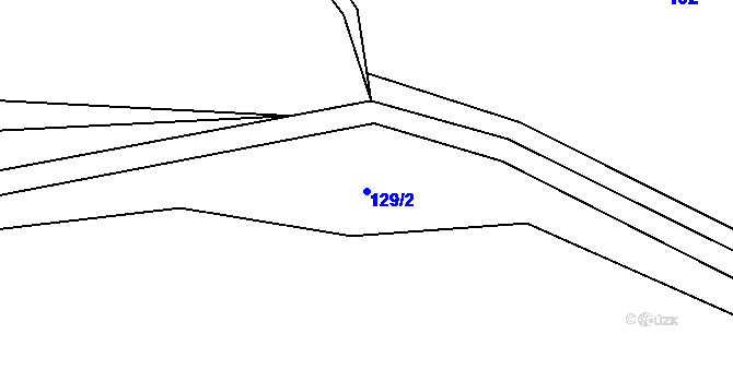 Parcela st. 129/2 v KÚ Malá Lečice, Katastrální mapa