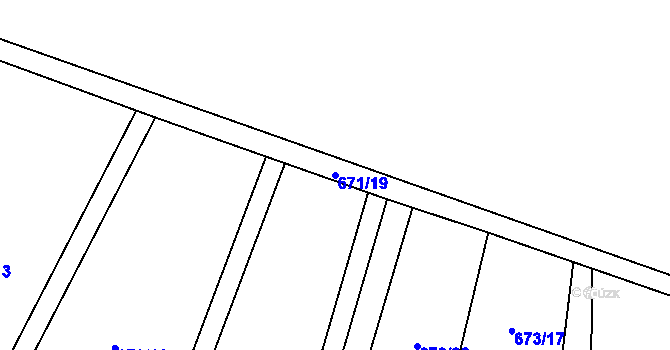 Parcela st. 671/19 v KÚ Malá Lečice, Katastrální mapa