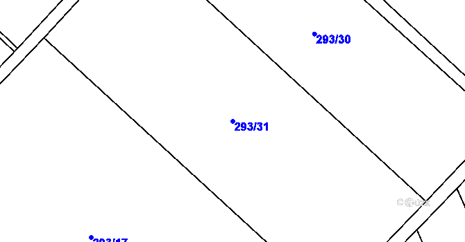 Parcela st. 293/31 v KÚ Malá Lhota, Katastrální mapa