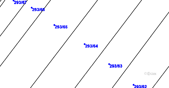 Parcela st. 293/64 v KÚ Malá Lhota, Katastrální mapa