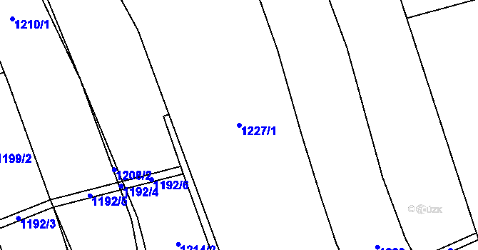 Parcela st. 1227/1 v KÚ Malá Losenice, Katastrální mapa