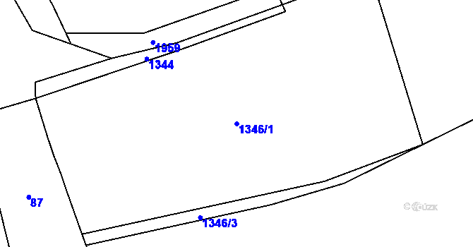 Parcela st. 1346/1 v KÚ Malá Losenice, Katastrální mapa