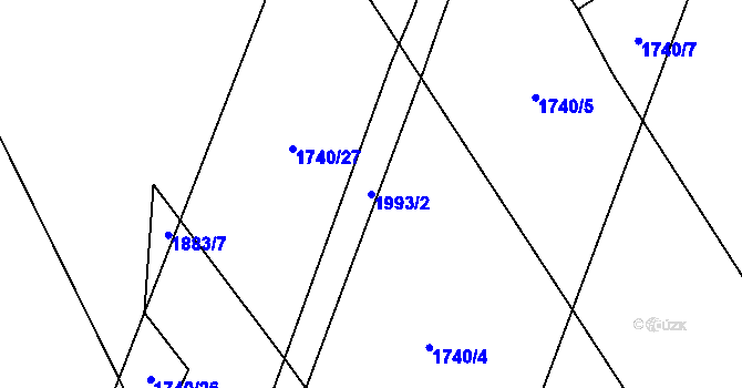 Parcela st. 1993/2 v KÚ Malá Losenice, Katastrální mapa