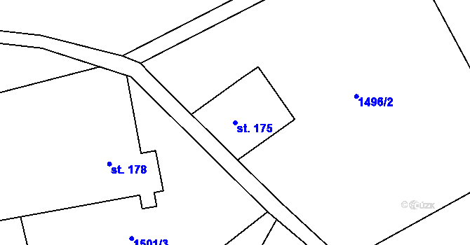 Parcela st. 175 v KÚ Malá Morava, Katastrální mapa