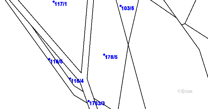 Parcela st. 178/5 v KÚ Malá Morava, Katastrální mapa