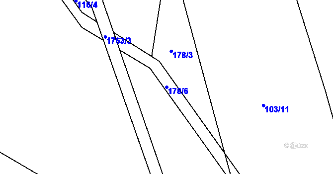 Parcela st. 178/6 v KÚ Malá Morava, Katastrální mapa