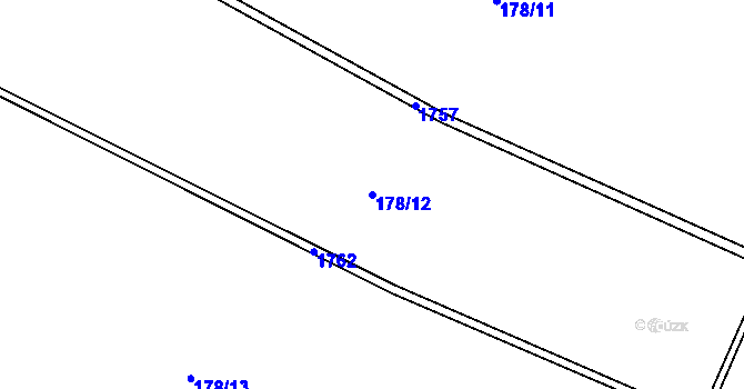 Parcela st. 178/12 v KÚ Malá Morava, Katastrální mapa