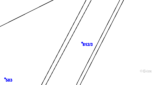 Parcela st. 812/3 v KÚ Sklené u Malé Moravy, Katastrální mapa