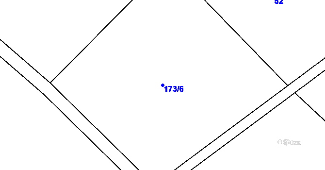 Parcela st. 173/6 v KÚ Sklené u Malé Moravy, Katastrální mapa