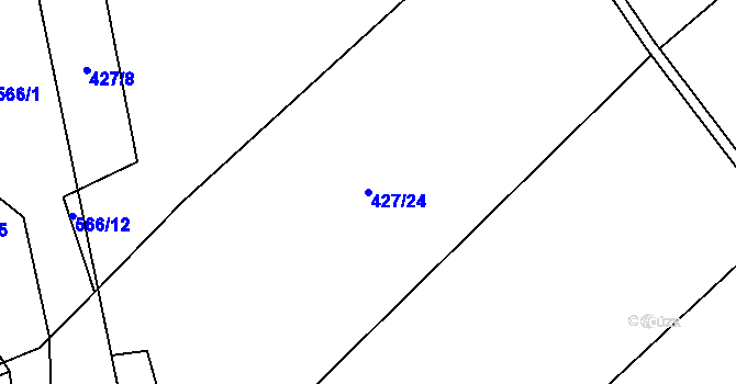 Parcela st. 427/24 v KÚ Vojtíškov, Katastrální mapa