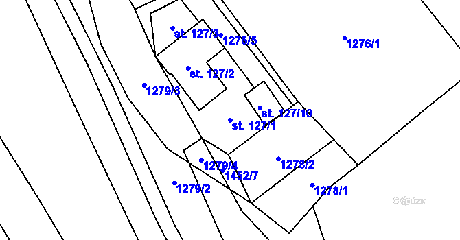 Parcela st. 127/1 v KÚ Malá Morávka, Katastrální mapa