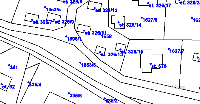 Parcela st. 326/13 v KÚ Malá Morávka, Katastrální mapa