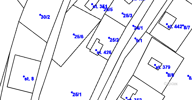 Parcela st. 426 v KÚ Malá Morávka, Katastrální mapa