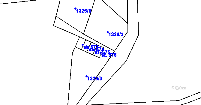 Parcela st. 576 v KÚ Malá Morávka, Katastrální mapa