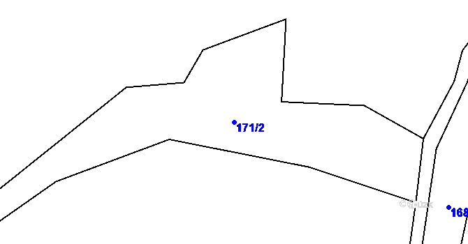 Parcela st. 171/2 v KÚ Malá Roudka, Katastrální mapa