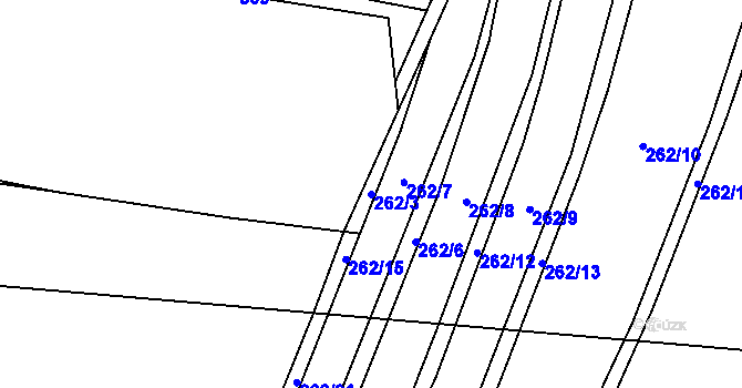 Parcela st. 262/3 v KÚ Malá Roudka, Katastrální mapa